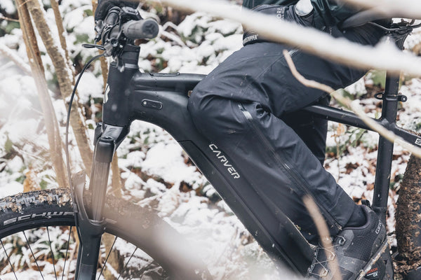 radfahren im winter, carver bikes mtb, schnee, fahrrad, kalte jahreszeit