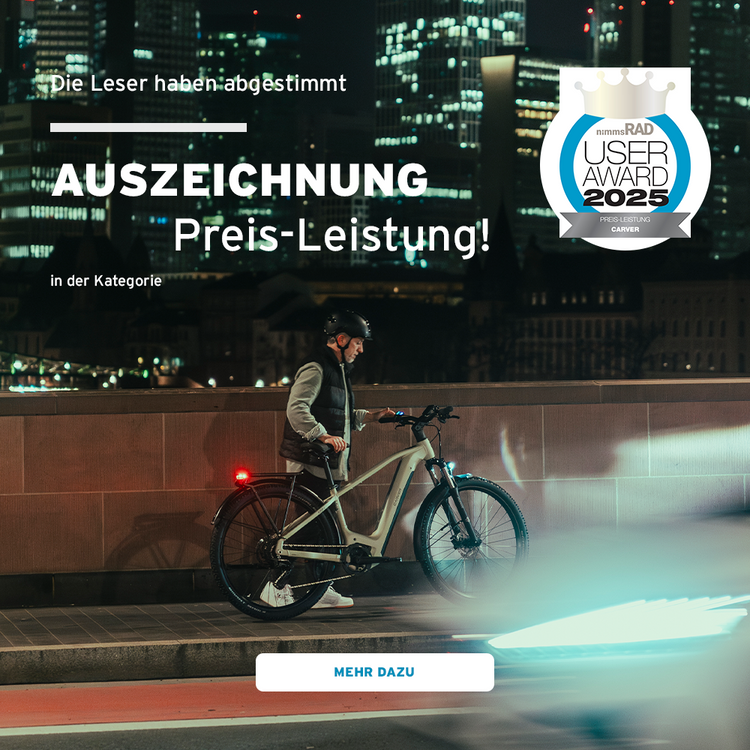 Auszeichnung für Carver Bike in der Kategorie Preis-Leistung